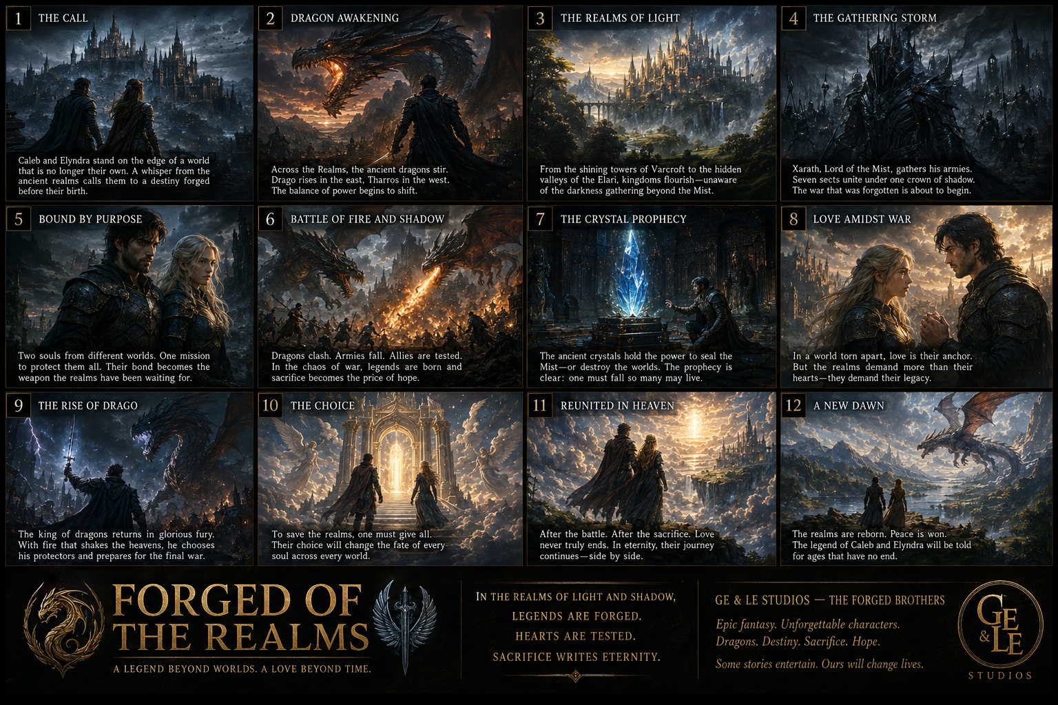 Forged of the Realms cinematic storyboard