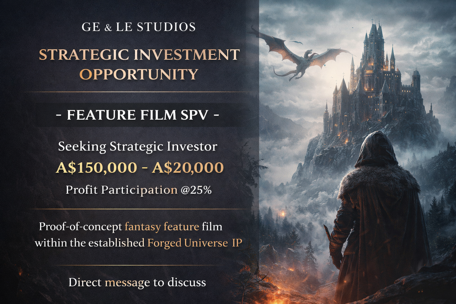 Investment vision for GE and LE Studios.